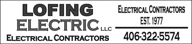 Licensed Electrical Contractor, Lofing Electric LLC, Columbus, MT