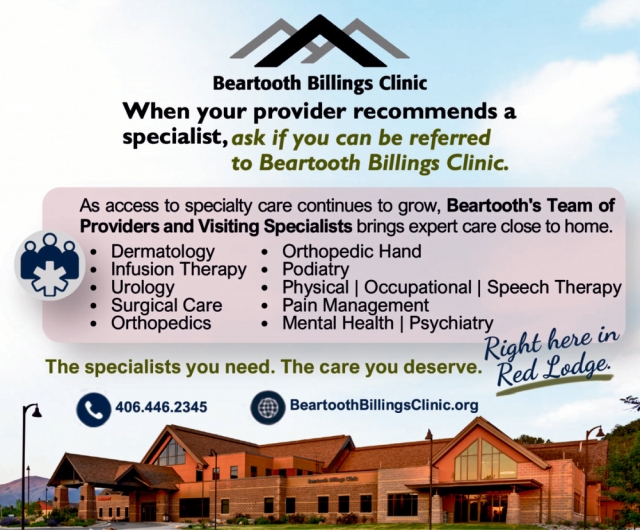 Expert Specialists, Close By, Beartooth Billings Clinic, Red Lodge, MT