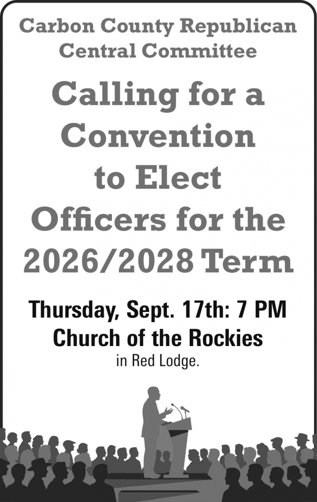 Make Your Voice Heard, Carbon County Republican Central Committee Convention (September 10, 2026)