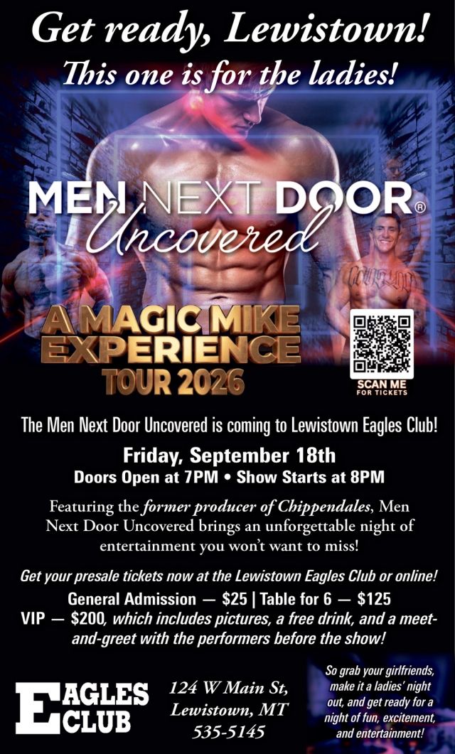 Reserve Your Seats Today, Montana Eagles Club - Lewiston, Lewistown, MT