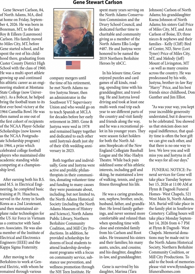 Celebration of Life, Gene Stewart Carlson