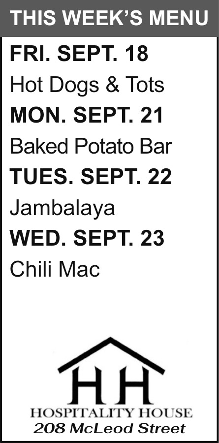 See This Week's Menu Now, Hospitality House, Big Timber, MT