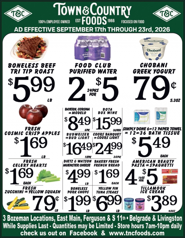 Great Deals While Supplies Last, Town & Country Foods - Bozeman, Bozeman, MT