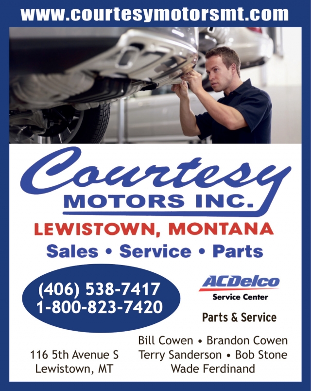 Call for Your Best Deal, Courtesy Motors Inc