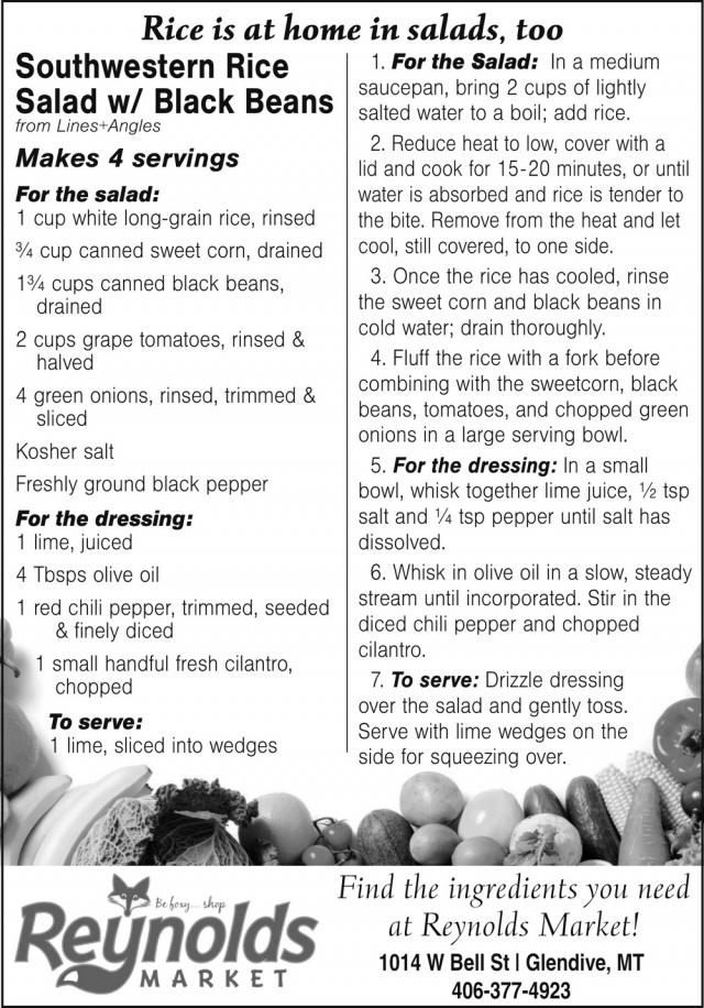 Find Fresh Ingredients Here, Reynolds Market, Sidney, MT