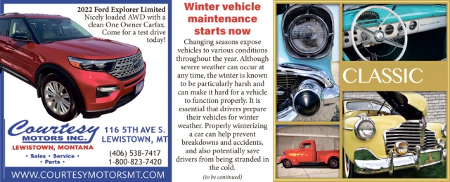 Call for Your Best Deal, Courtesy Motors Inc