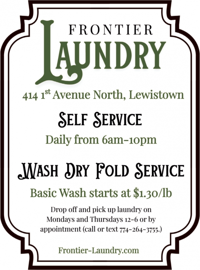 Laundry Day Made Easy, Frontier Laundry
