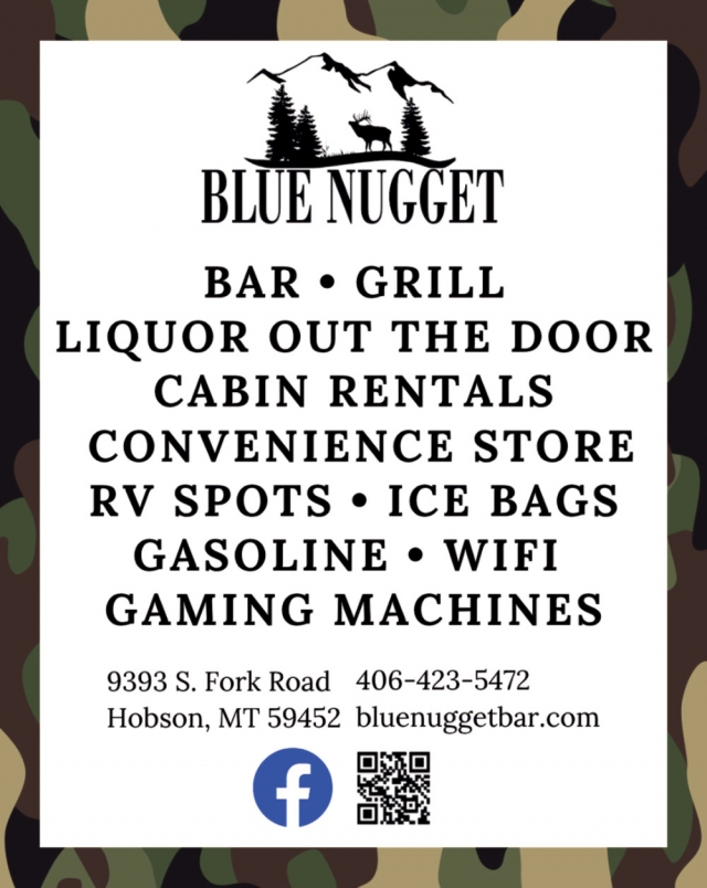 Eat, Drink & Stay the Night, Blue Nugget, Hobson, MT