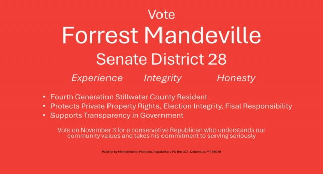 Vote for Real Leadership, Forrest Mandeville