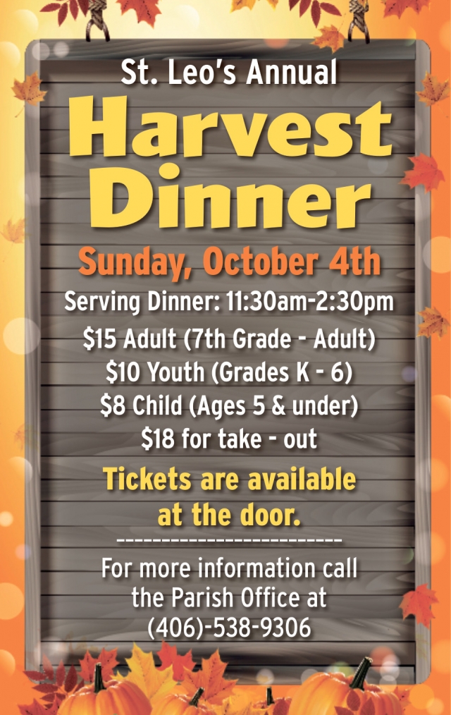 Join Our Catholic Community, St. Leo's Catholic Church, Lewistown, MT