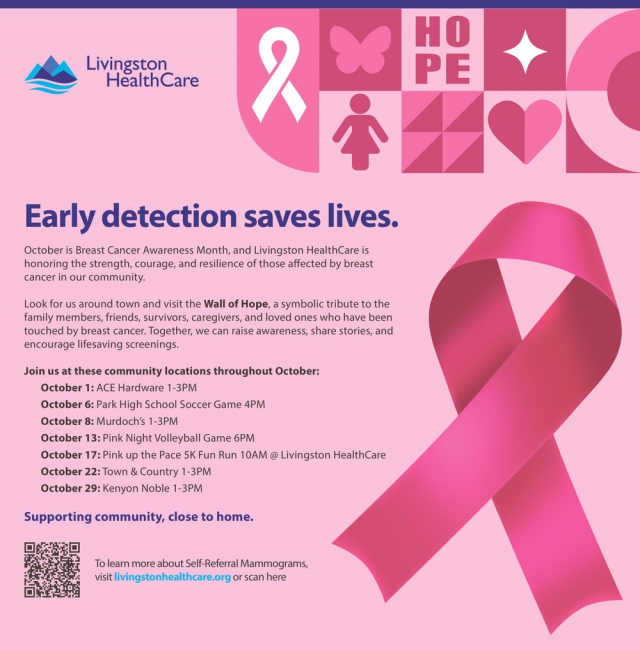 Early Detection Saves Lives, Livingston Healthcare, Livingston, MT