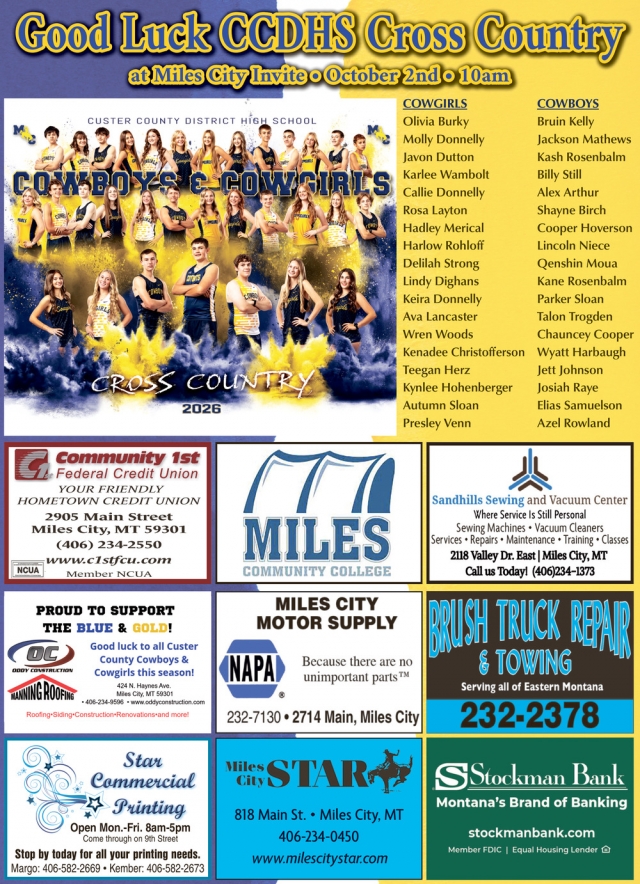 Good Luck!, Custer County District High School