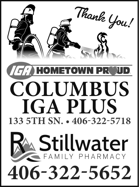 Thank You, Firefighters!, Columbus IGA Plus, Columbus, MT