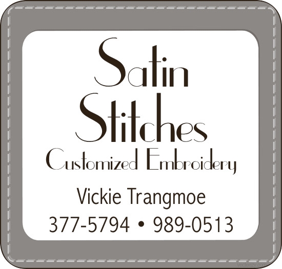 Local Embroidery Shop, Satin Stitches, Glendive, MT
