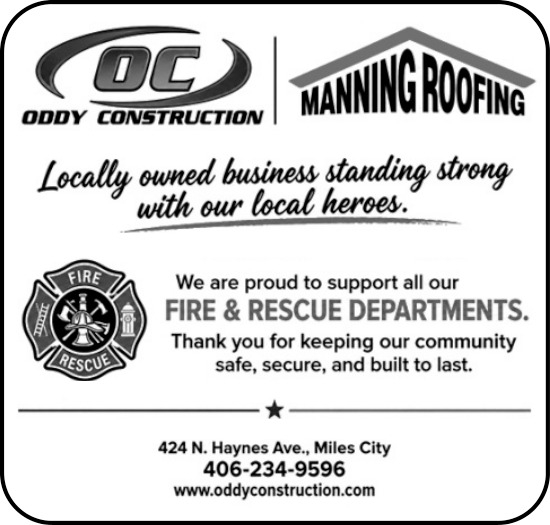 Proud to Support Our Heroes, Oddy Construction, Miles City, MT
