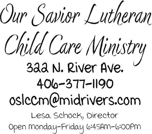 Caring Child Care for Your Kids, Our Savior Lutheran Child Care Ministry - Glendive, Glendive, MT