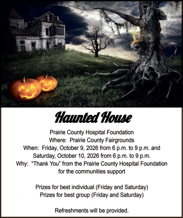 Visit the Haunted House, Haunted House - October 9-10, 2026, Terry, MT