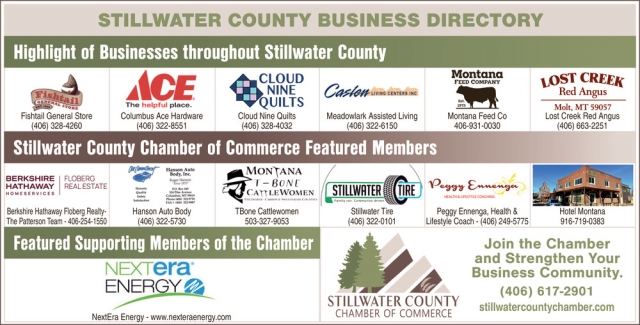 Business Directory, Stillwater County Chamber of Commerce, Columbus, MT