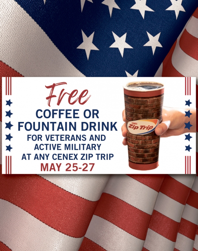 Free Coffee or Fountain Drink, Cenex Zip Trip