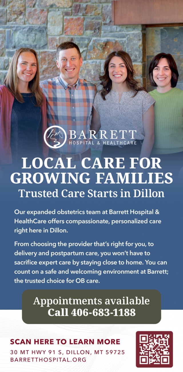 Trusted OB Care Starts Here, Barrett Hospital & Healthcare, Dillon, MT