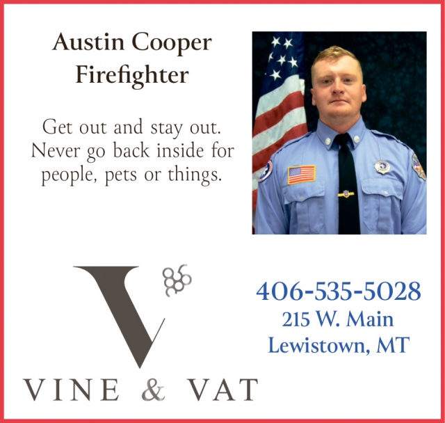 Fire Escape Safety Tips Now, Vine & Vat, Lewistown, MT