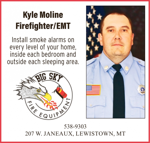 Install Smoke Alarms Today, Big Sky Fire Equipment, Lewistown, MT