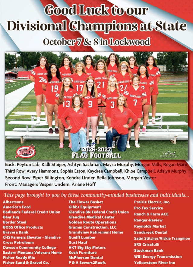 Good Luck at State!,  Dawson County High School, Glendive, MT