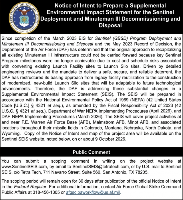 Environmental Impact Notice, Department of the Air Force, Hampton, VA