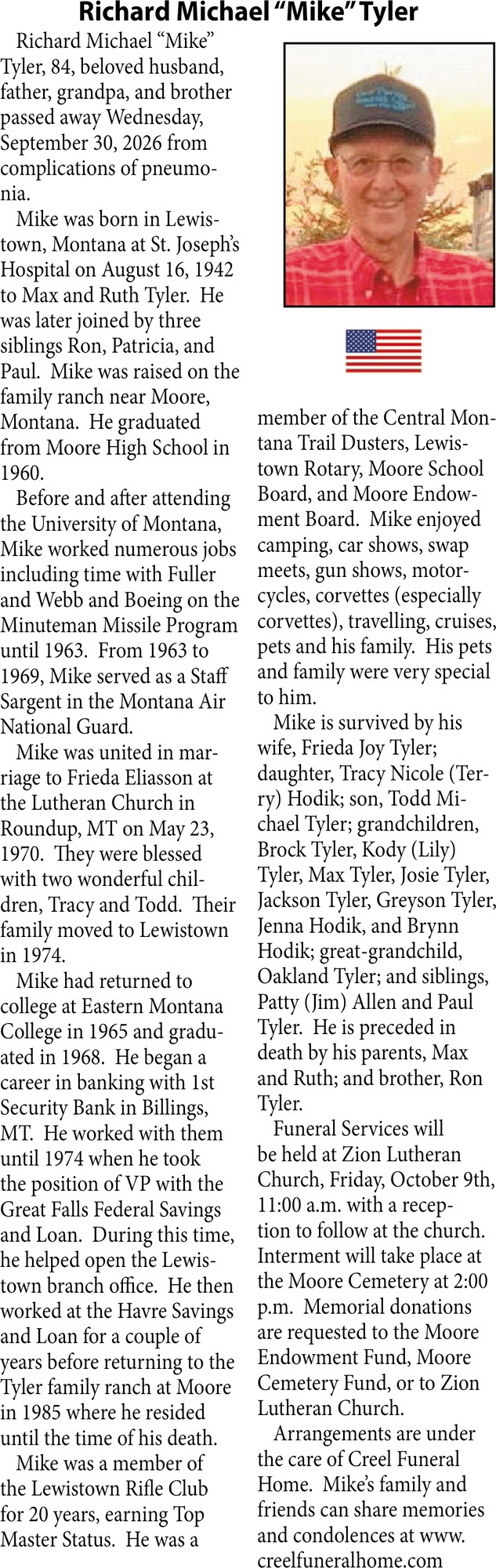 In Loving Memory, Richard Michael Tyler