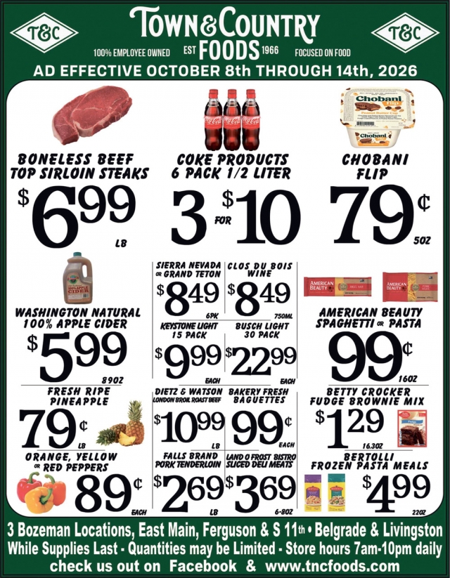 Great Deals While Supplies Last, Town & Country Foods - Bozeman, Bozeman, MT