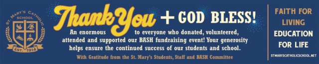 Thank You + God Bless, St. Mary's Catholic School, Livingston, MT