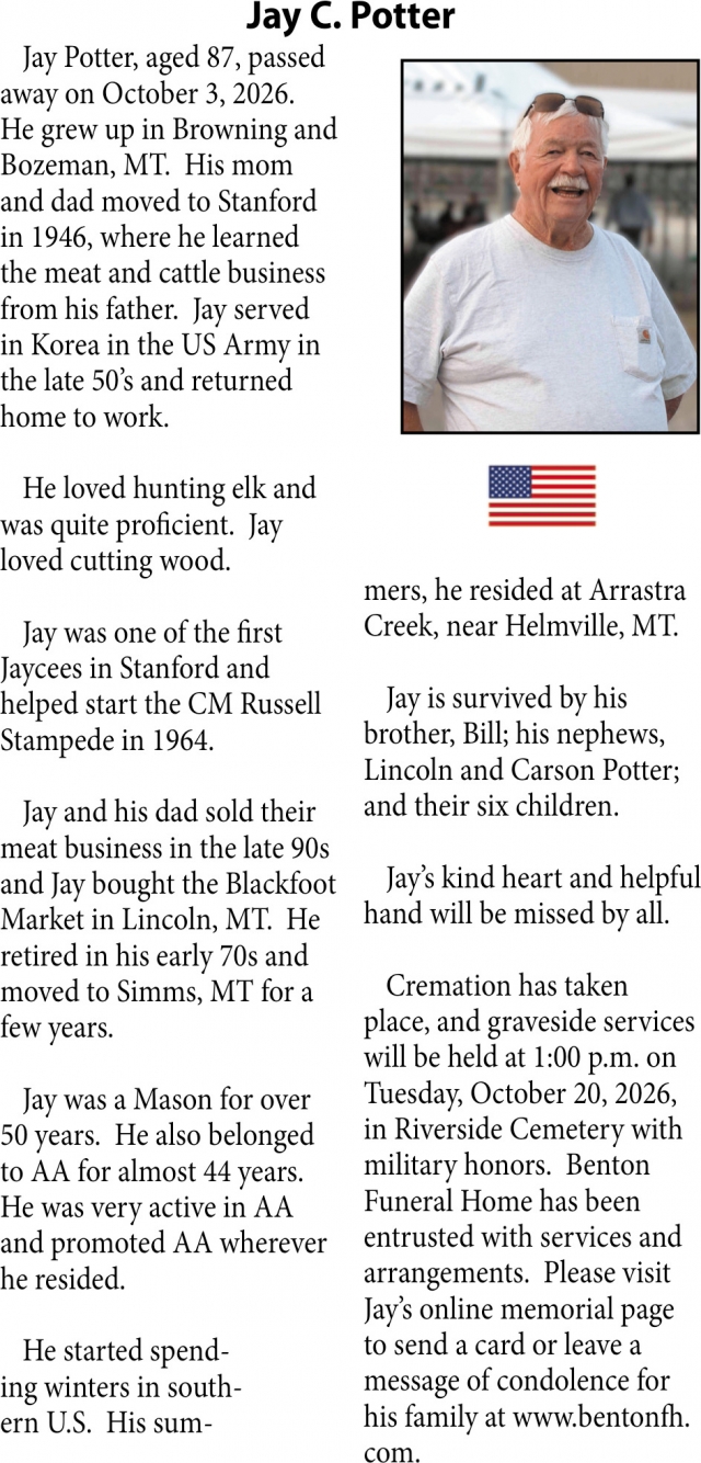In Loving Memory, Jay C. Potter