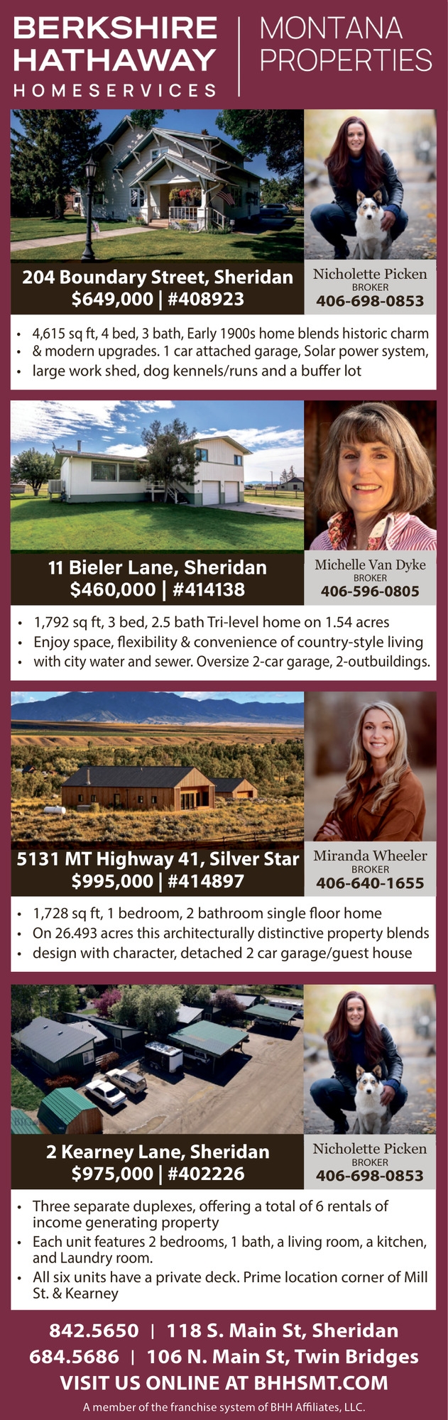 New Listing, Don't Miss Out, Michelle Van Dyke / Nicholette Picken / Miranda Wheeler - Berkshire Hathaway HomeServices Montana Properties
