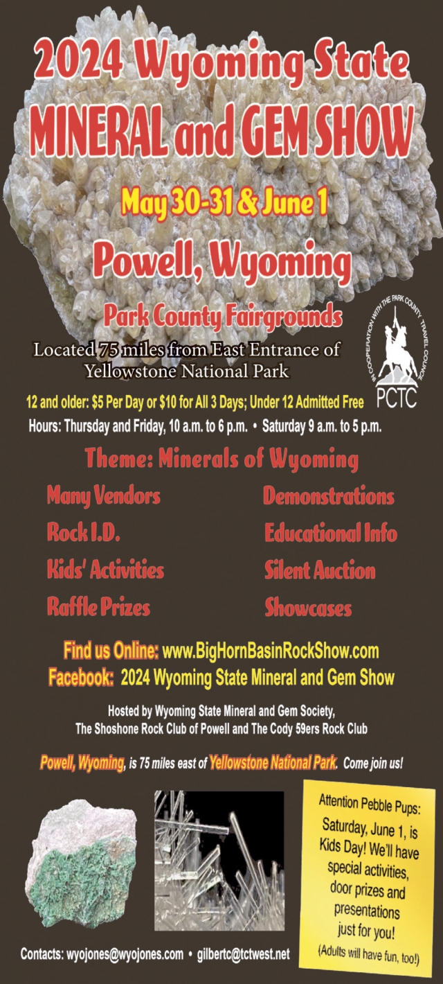 Minerals of Wyoming, 2024 Wyoming State Mineral and Gem Show