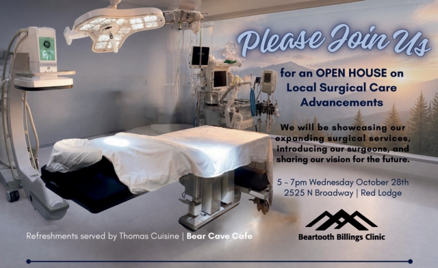Join Our Open House, Beartooth Billings Clinic, Red Lodge, MT