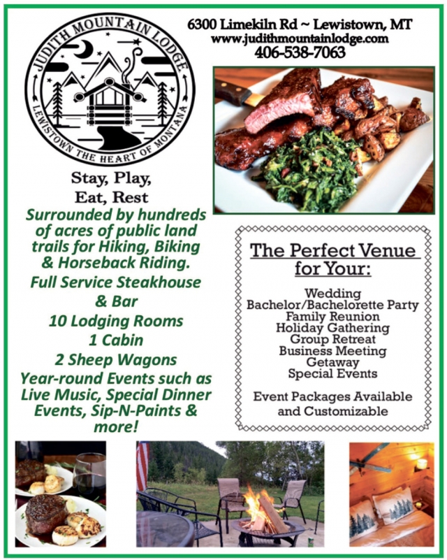 Public Steakhouse Open, Judith Mountain Lodge, Lewistown, MT