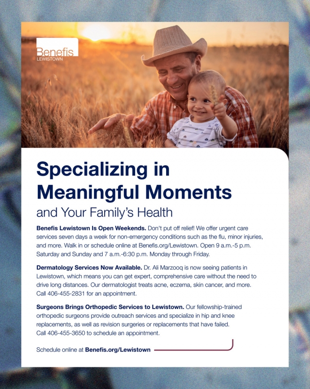 Book Your Visit Online Now, Benefis Lewistown, Lewistown, MT