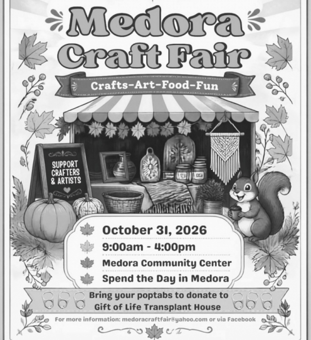 Craft Fair Fun for All, Medora Craft Fair (October 31, 2026)