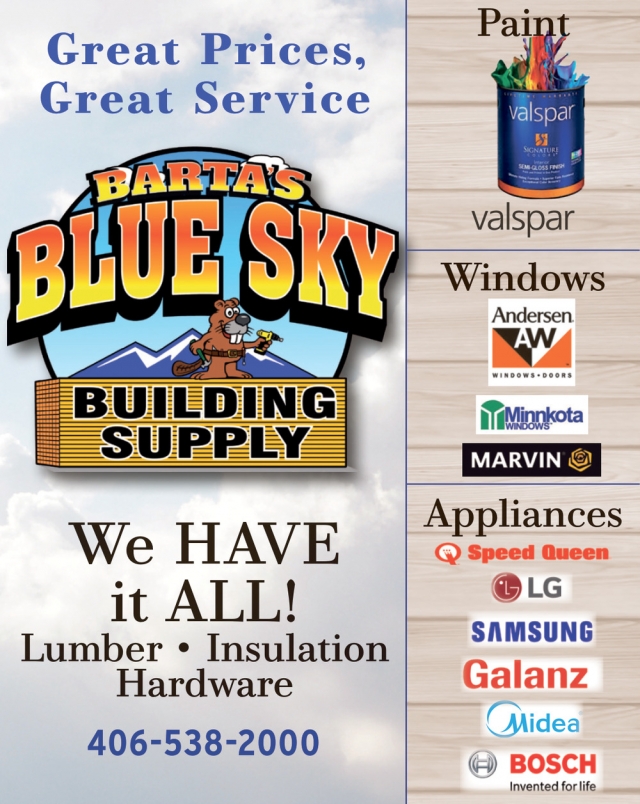 Everything for Your Build, Barta’s Blue Sky Building Supply