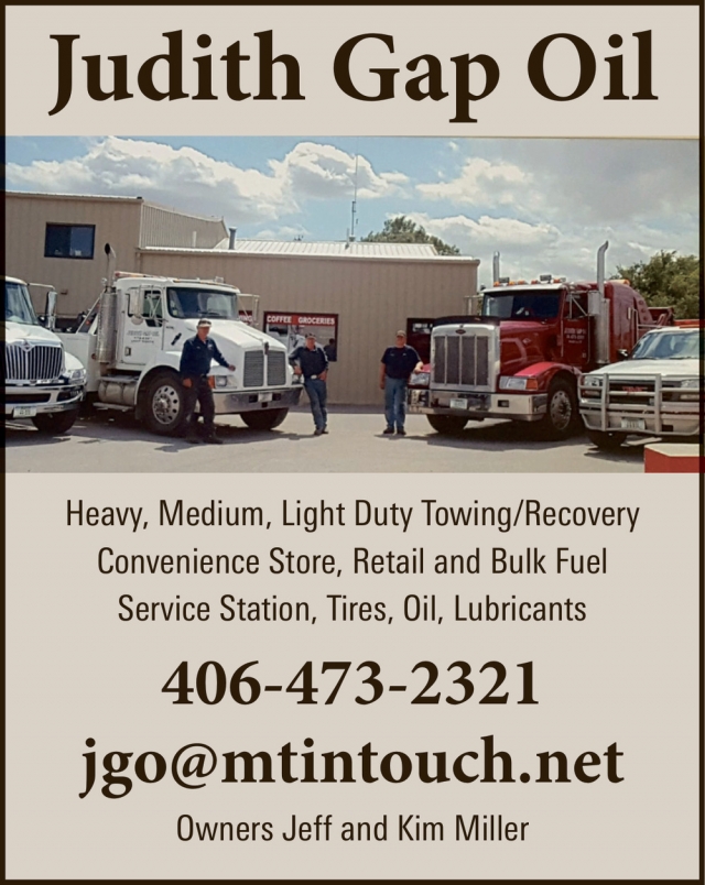 Stuck? We've Got You Covered, Judith Gap Oil, Judith Gap, MT