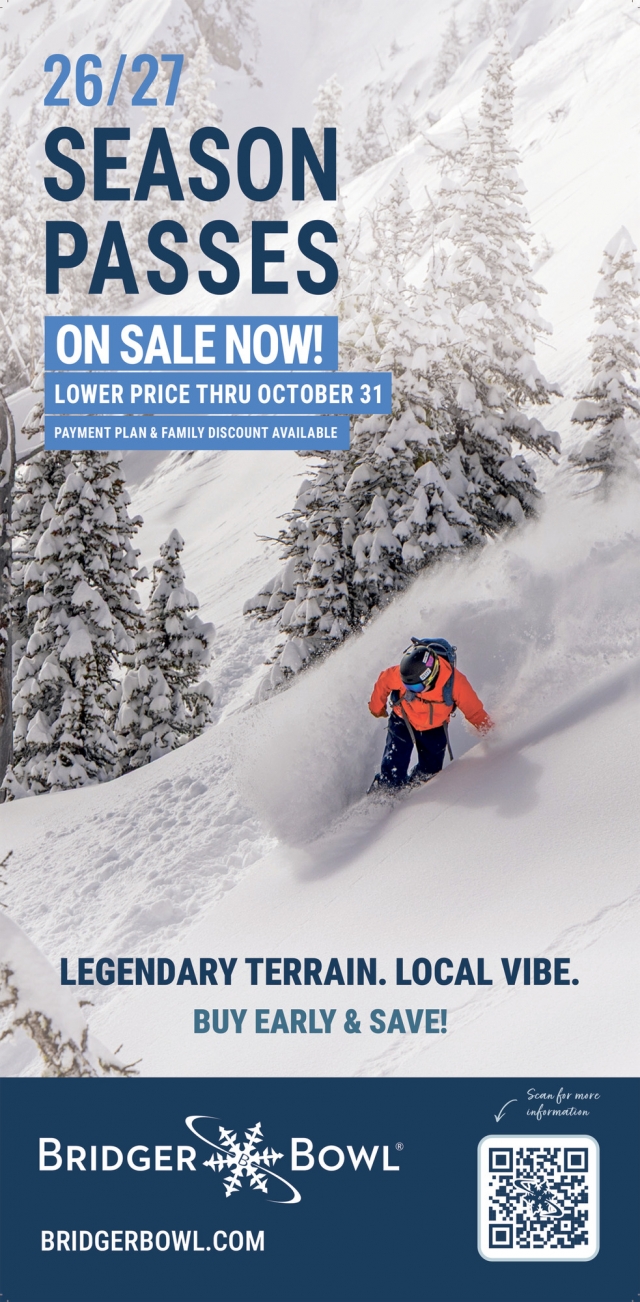 Season Passes on Sale Now!, Bridger Bowl, Bozeman, MT