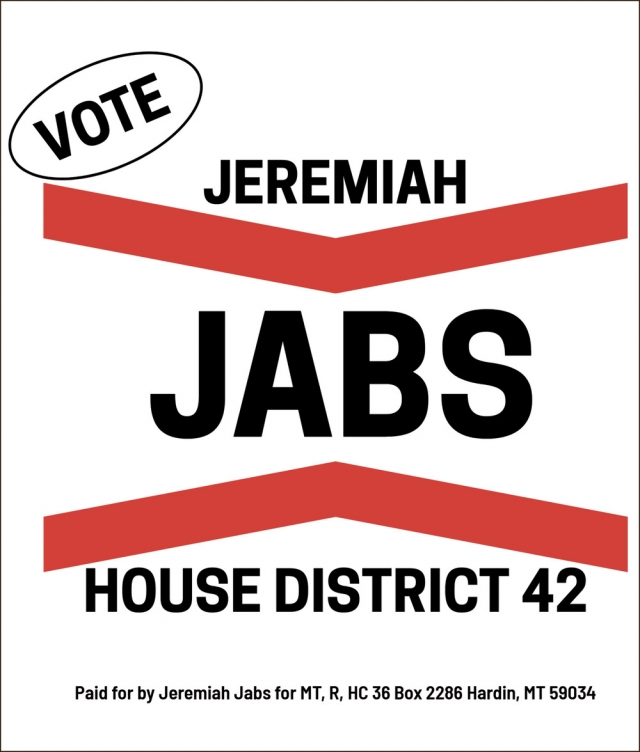 Vote in the State House Race, Jeremiah Jabs