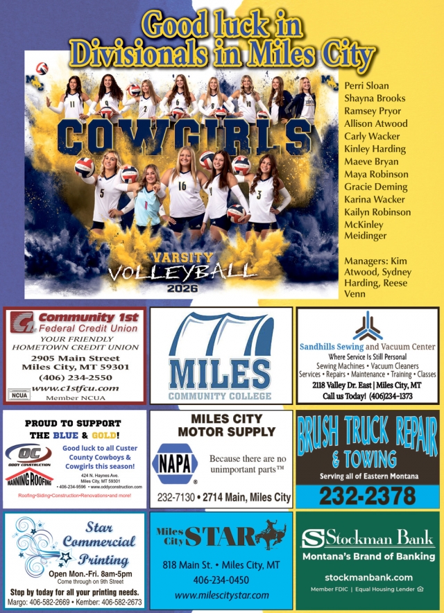 Good Luck! , Custer County District High School, Miles City, MT