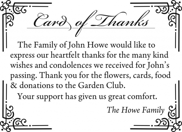 Thank You!, The Howe Family