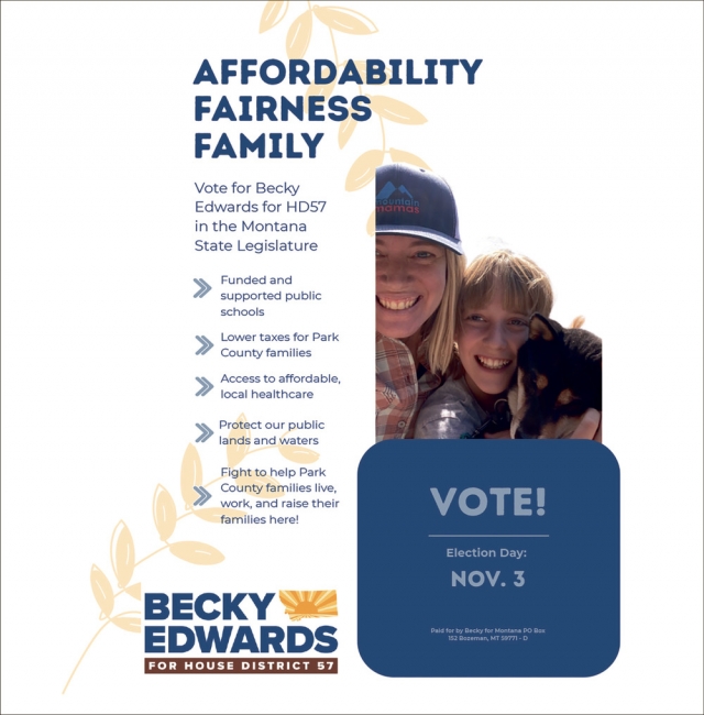 Vote For Fair Tax Relief Today, Becky Edwards
