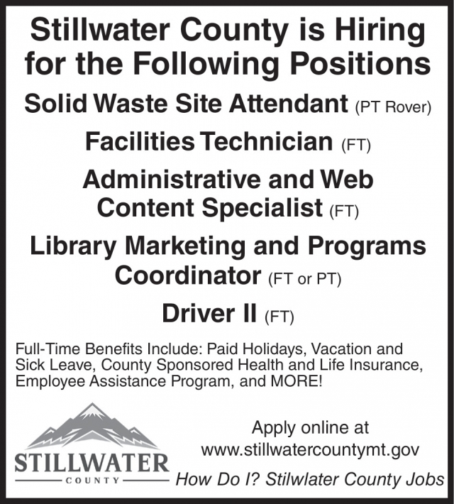 Solid Waste Site Attendant, Stillwater County, Columbus, MT