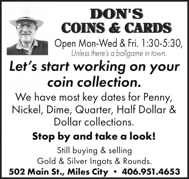 Coin Collection, Don's Coins & Cards, Miles City, MT