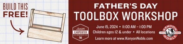 Father's Day Toolbox Workshop, Kenyon Noble, Livingston, MT
