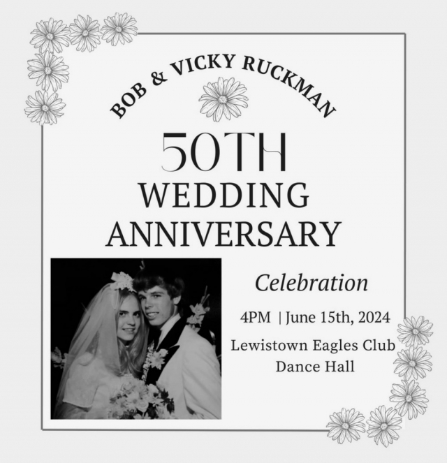 50th Wedding Anniversary, Bob & Vicky Ruckman 50th Wedding Anniversary