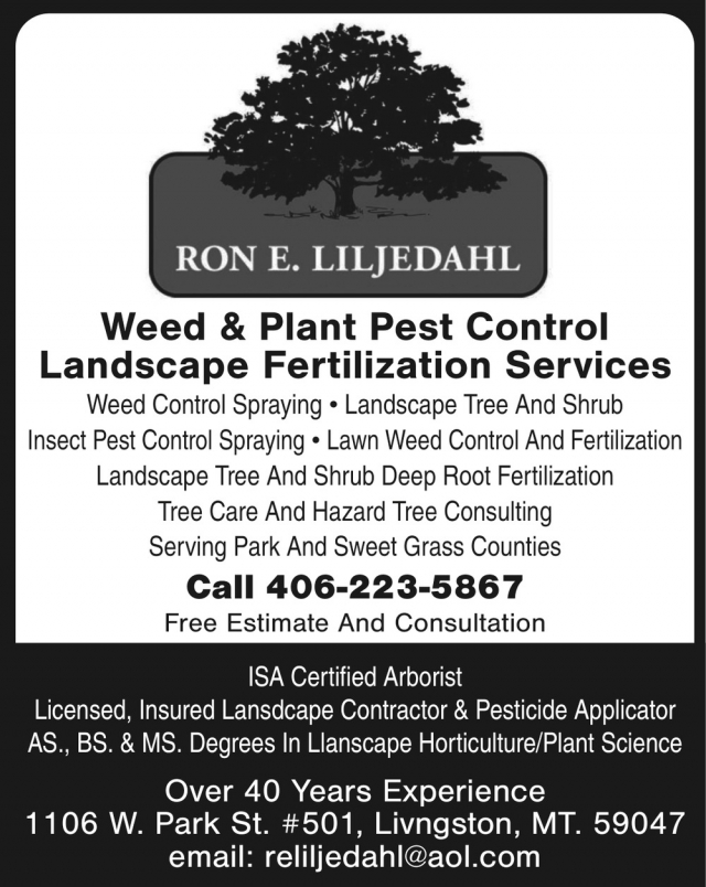 Weed & Plant Pest Control, Ron E. Liljedahl